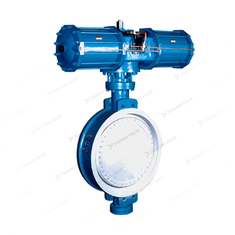 Pneumatic clamp butterfly valve